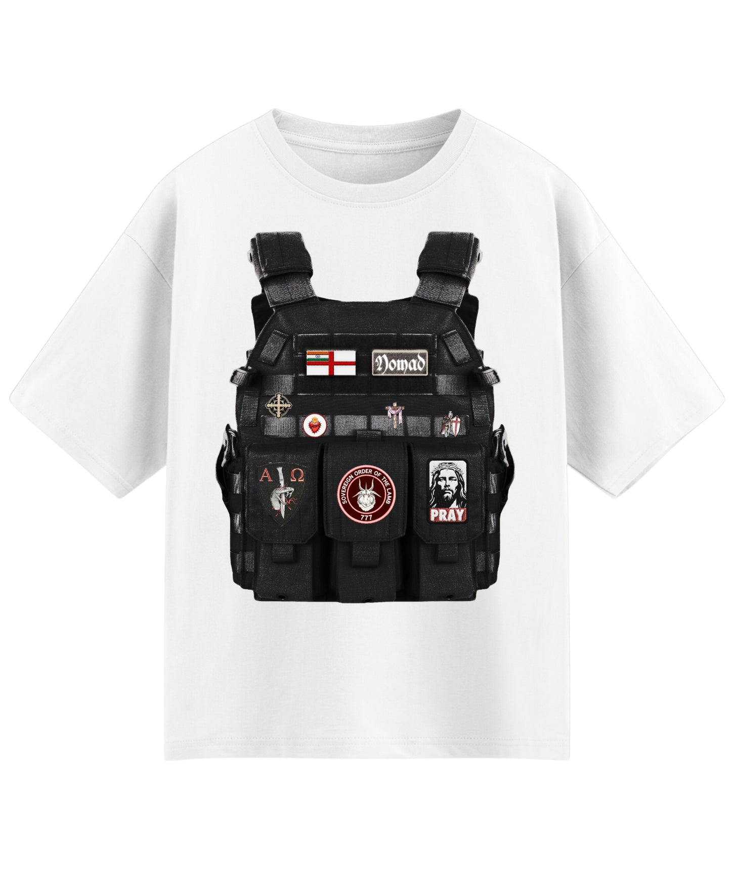 White Oversized T-shirt Front Design